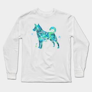 Canaan Dog Watercolor Painting Long Sleeve T-Shirt